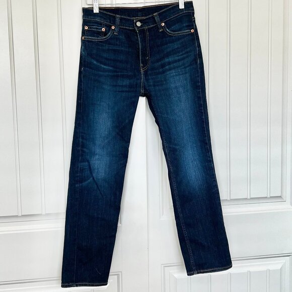 Levi 511 30 x 30 Slim Fit Stretch Denim Zip Fly 5-Pocket Dark Wash Blue Jeans - Picture 7 of 15